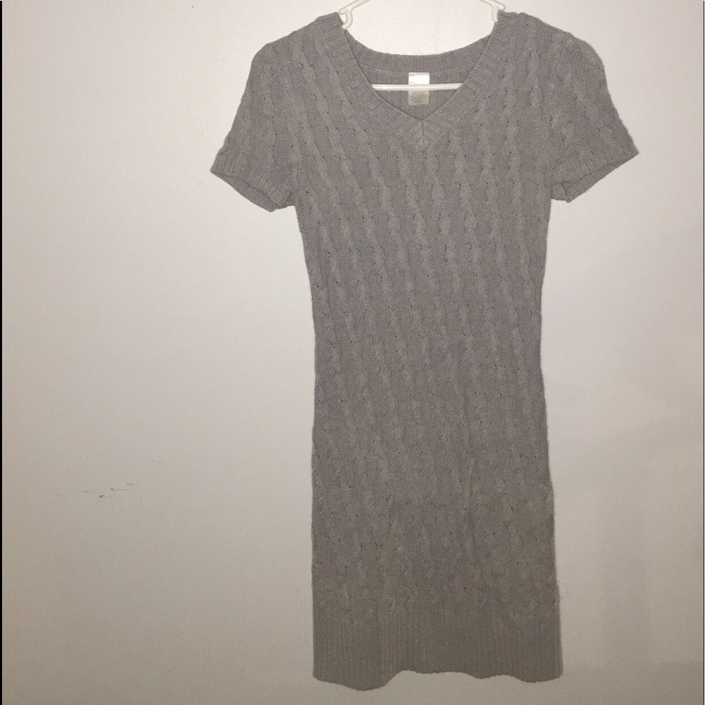gray knitted dress